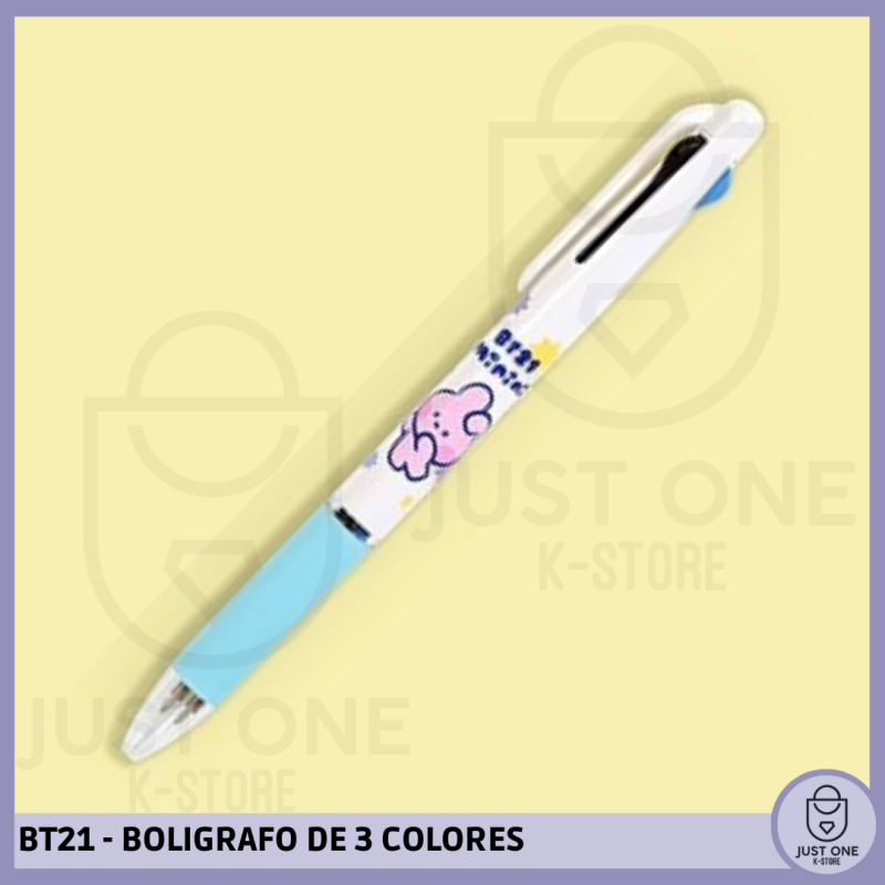 BT21 - BOLIGRAFO DE 3 COLORES - COOKY