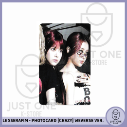 LE SSERAFIM - PHOTOCARD [CRAZY] Weverse Ver. B (Eunchae y Huh Yunjin)